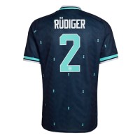 Stroje piłkarskie Niemcy Antonio Rudiger #2 Koszulka Wyjazdowej MŚ 2026 Krótki Rękaw